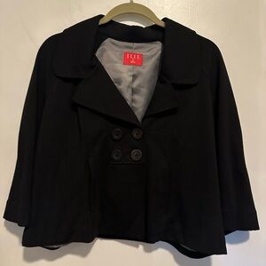 Elle Black Blazer Classic Tailored Suit Jacket
